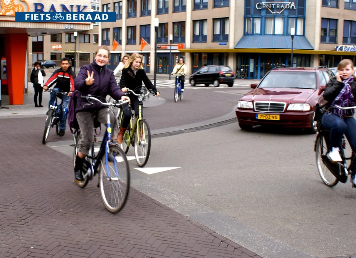 Fahrradfahrer in der Stadt